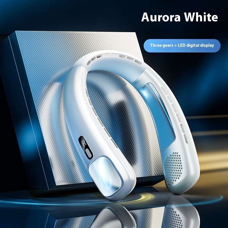 Ventilateur portable d'extérieur silencieux, rechargeable par USB et longue autonomie, sans feuilles et à suspension.