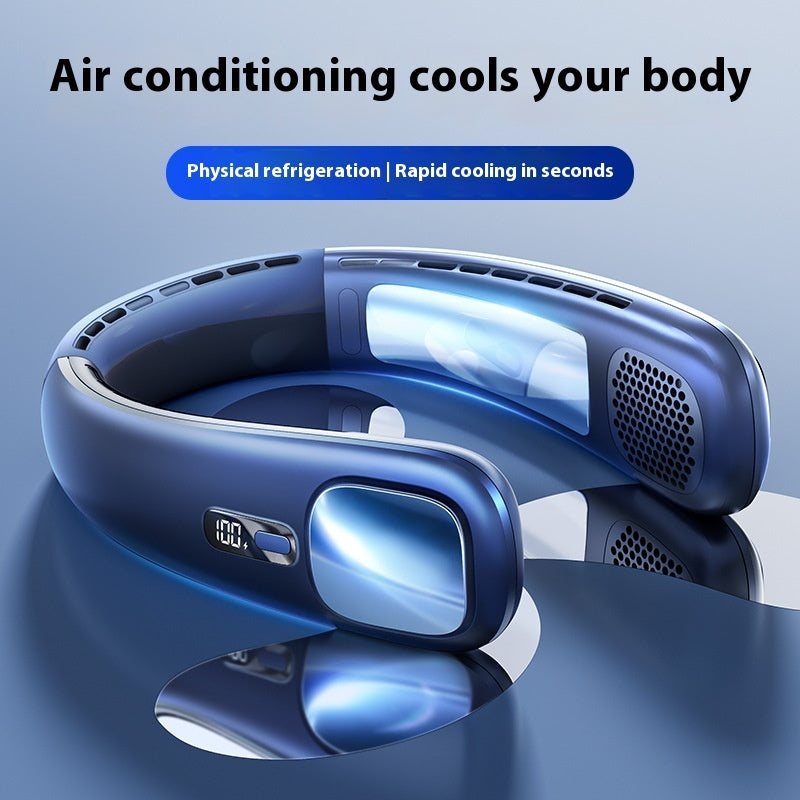 Ventilateur portable d'extérieur silencieux, rechargeable par USB et longue autonomie, sans feuilles et à suspension.