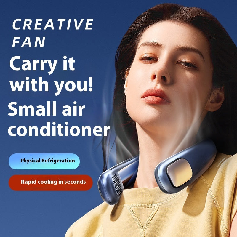 Ventilateur portable d'extérieur silencieux, rechargeable par USB et longue autonomie, sans feuilles et à suspension.