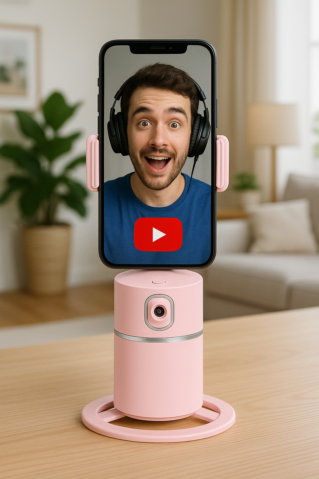 Smart Face Recognition Tracking PTZ Mobile Phone Stand Anchor Live Broadcast Stand