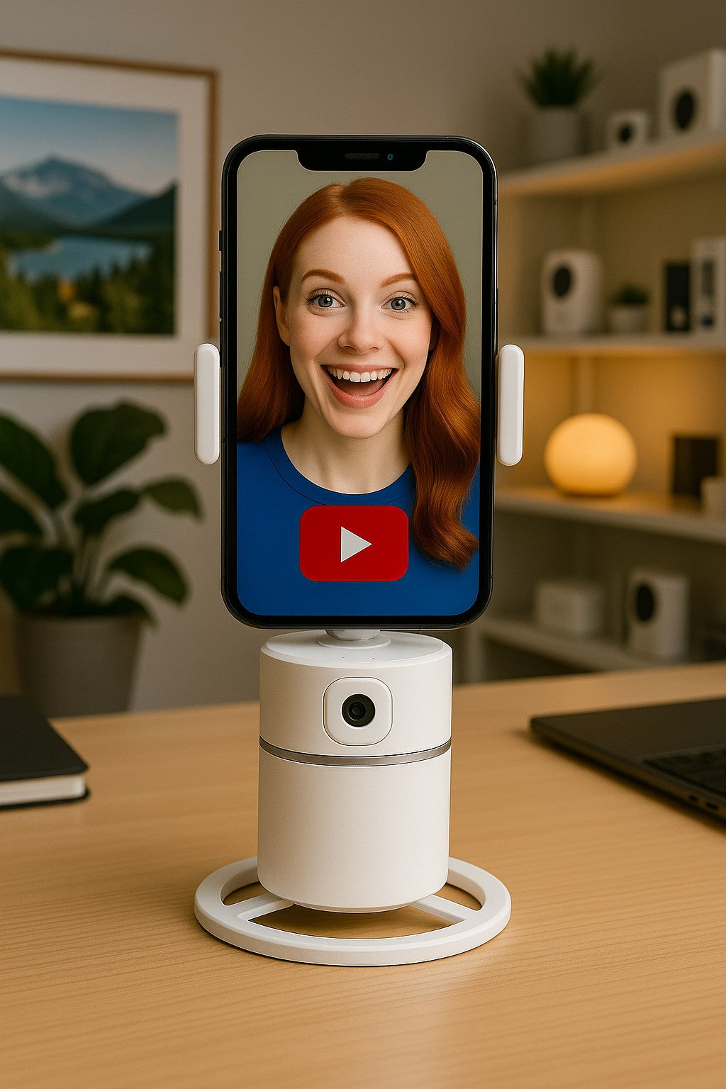 Smart Face Recognition Tracking PTZ Mobile Phone Stand Anchor Live Broadcast Stand